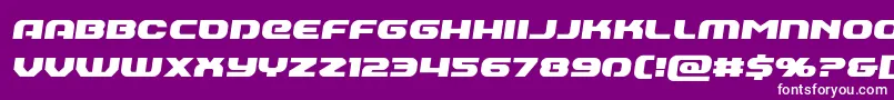 Police Annapolisemiital – polices blanches sur fond violet