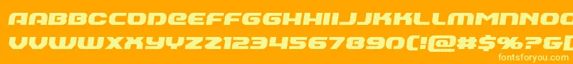 Annapolisemiital Font – Yellow Fonts on Orange Background