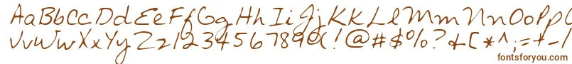 Шрифт RonnieRegular – коричневые шрифты на белом фоне