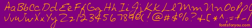 RonnieRegular Font – Orange Fonts on Purple Background