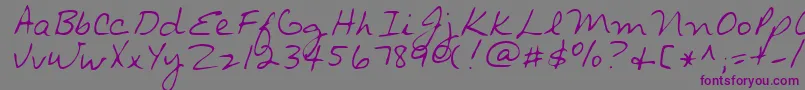 Шрифт RonnieRegular – фиолетовые шрифты на сером фоне