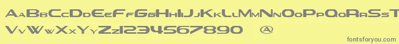 SevilLite Font – Gray Fonts on Yellow Background