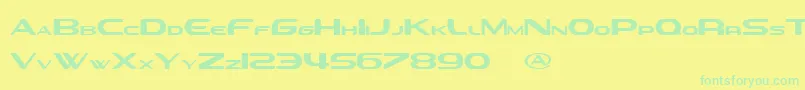 Police SevilLite – polices vertes sur fond jaune