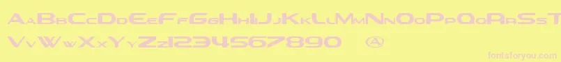 Police SevilLite – polices roses sur fond jaune