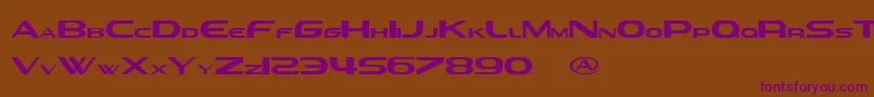 SevilLite Font – Purple Fonts on Brown Background