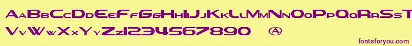 SevilLite Font – Purple Fonts on Yellow Background