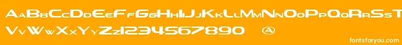 SevilLite Font – White Fonts on Orange Background