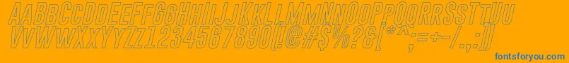 GoboldHollowItalic Font – Blue Fonts on Orange Background