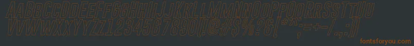 GoboldHollowItalic Font – Brown Fonts on Black Background