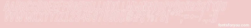 GoboldHollowItalic Font – White Fonts on Pink Background