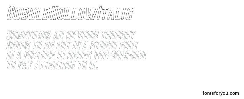 GoboldHollowItalic Font