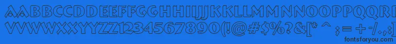 Шрифт ABremenbldotl – чёрные шрифты на синем фоне