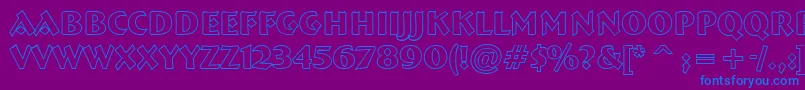 ABremenbldotl Font – Blue Fonts on Purple Background