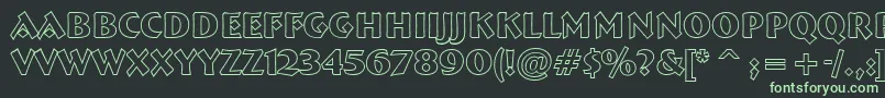 ABremenbldotl-Schriftart – Grüne Schriften auf schwarzem Hintergrund