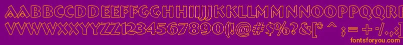 ABremenbldotl Font – Orange Fonts on Purple Background