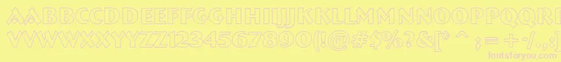 ABremenbldotl Font – Pink Fonts on Yellow Background