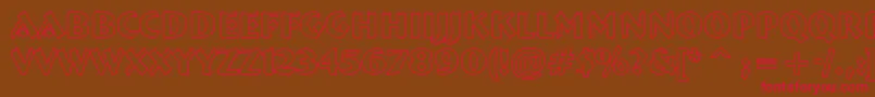 ABremenbldotl Font – Red Fonts on Brown Background