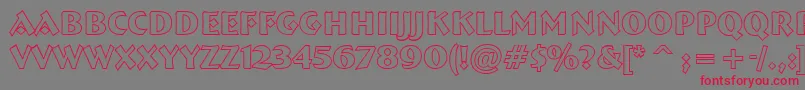 ABremenbldotl Font – Red Fonts on Gray Background