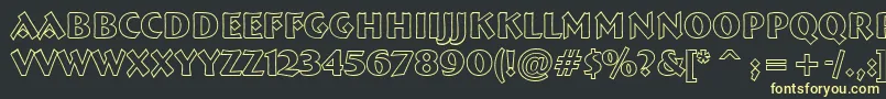 ABremenbldotl Font – Yellow Fonts on Black Background