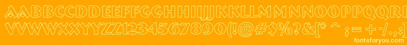Weitere Informationen zur ABremenbldotl-Schriftart ABremenbldotl-Schriftart – Gelbe Schriften auf orangefarbenem Hintergrund