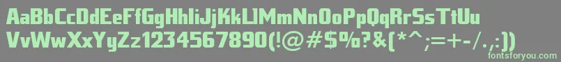 TankJunior-fontti – vihreät fontit harmaalla taustalla