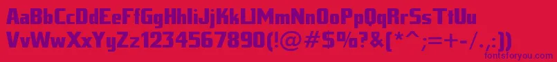 TankJunior Font – Purple Fonts on Red Background