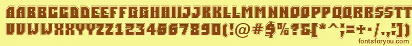 Simplergr Font – Brown Fonts on Yellow Background