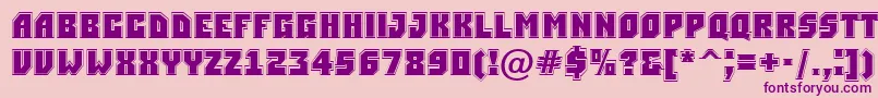 フォントSimplergr – ピンクの背景に紫のフォント