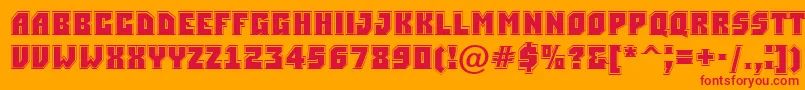 Simplergr Font – Red Fonts on Orange Background