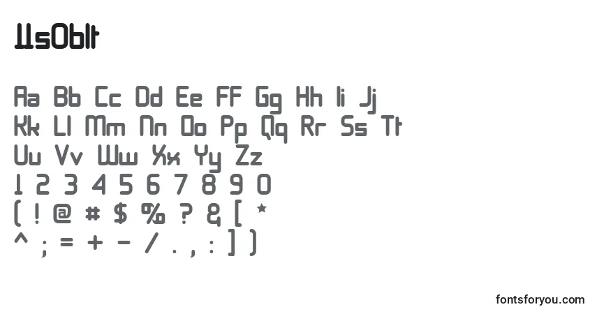Czcionka 11s0blt – alfabet, cyfry, specjalne znaki