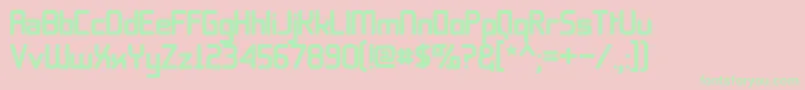 11s0blt Font – Green Fonts on Pink Background