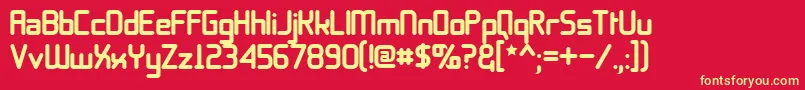 11s0blt Font – Yellow Fonts on Red Background