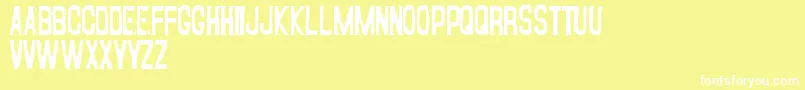 Fear ffy Font – White Fonts on Yellow Background