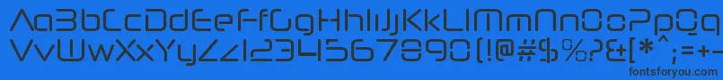 Police NeuropolnovacdRegular – polices noires sur fond bleu