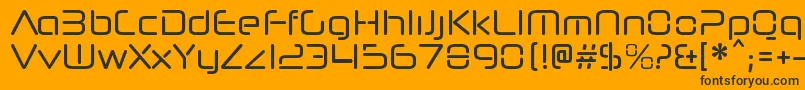 NeuropolnovacdRegular Font – Black Fonts on Orange Background