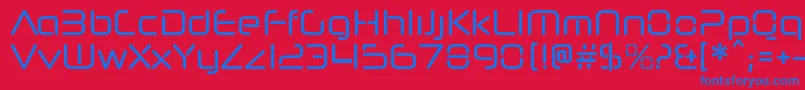 フォントNeuropolnovacdRegular – 赤い背景に青い文字