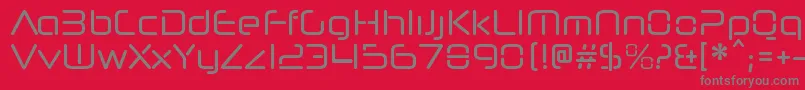 NeuropolnovacdRegular Font – Gray Fonts on Red Background