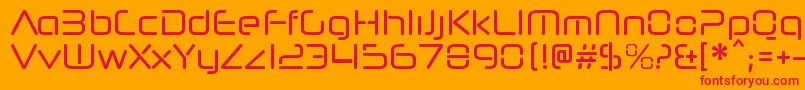 フォントNeuropolnovacdRegular – オレンジの背景に赤い文字