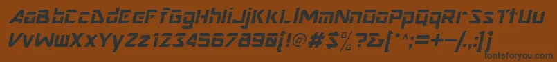 NimroddisplaysskItalic Font – Black Fonts on Brown Background