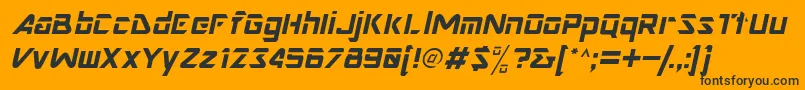 NimroddisplaysskItalic Font – Black Fonts on Orange Background