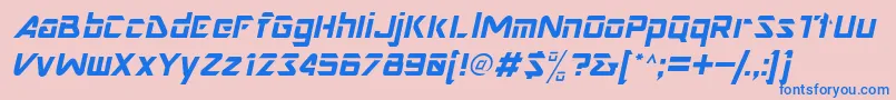 NimroddisplaysskItalic Font – Blue Fonts on Pink Background