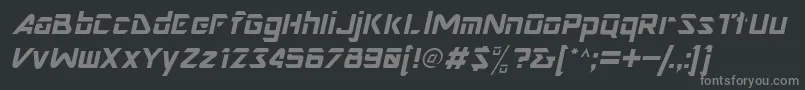 NimroddisplaysskItalic Font – Gray Fonts on Black Background