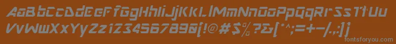 NimroddisplaysskItalic Font – Gray Fonts on Brown Background