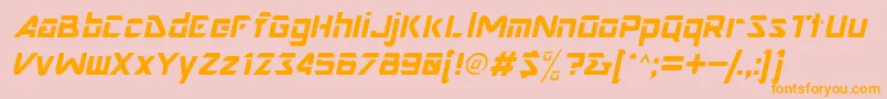 NimroddisplaysskItalic Font – Orange Fonts on Pink Background