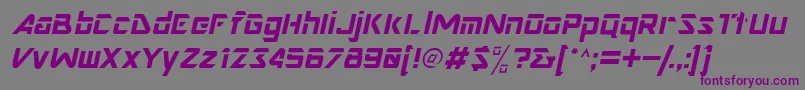 NimroddisplaysskItalic Font – Purple Fonts on Gray Background