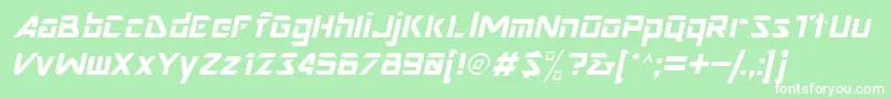 NimroddisplaysskItalic Font – White Fonts on Green Background