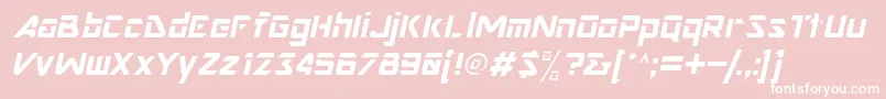 NimroddisplaysskItalic Font – White Fonts on Pink Background