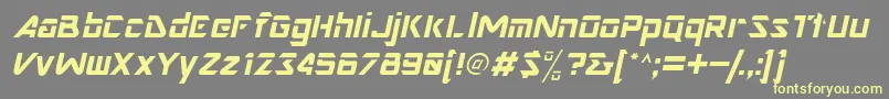 NimroddisplaysskItalic Font – Yellow Fonts on Gray Background