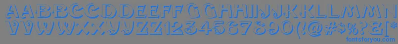 SesameShadow Font – Blue Fonts on Gray Background