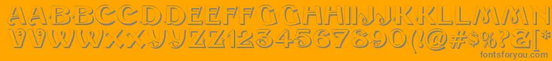 SesameShadow Font – Gray Fonts on Orange Background